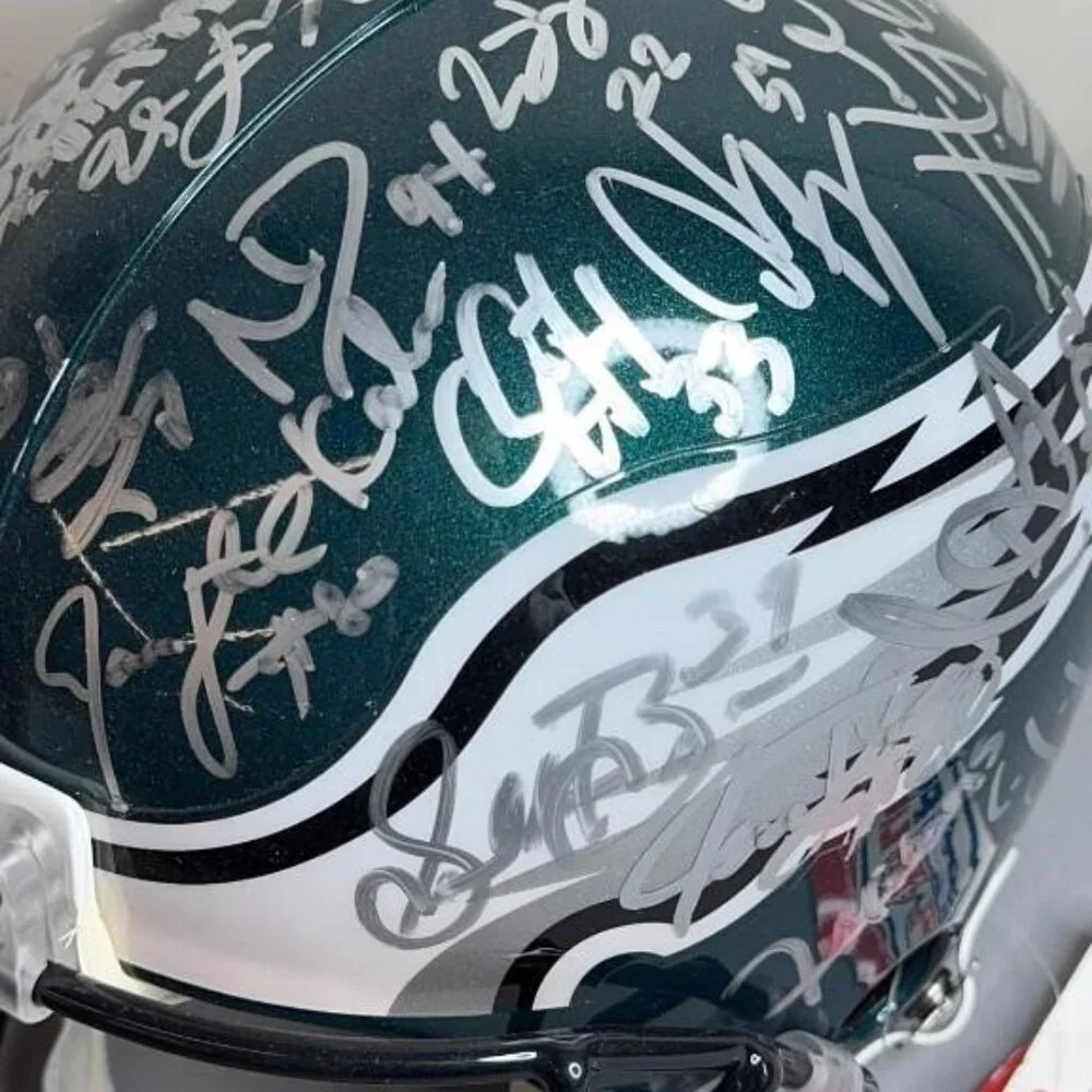 Philadelphia Eagles Signed Full Size Authentic Riddell NFL Football Helmet 2002 - Picture 3 of 12
